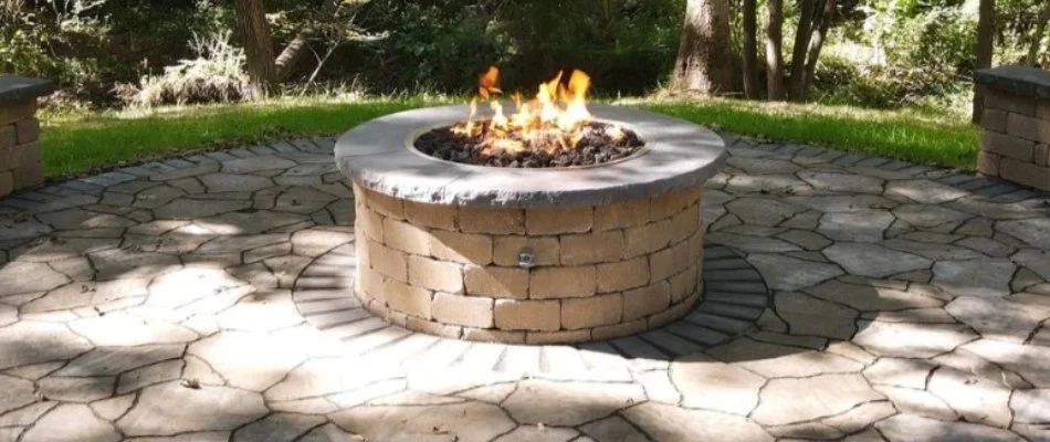 Fire Pit  in Granger, IA, with Paver Patio.