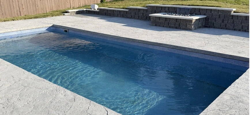 House in Waukee, IA, with a swimming pool.