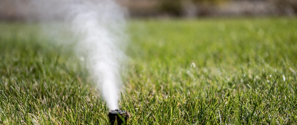 Sprinkler header preparing for winterization in Waukee, %state%%.